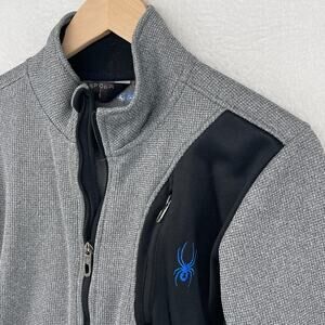 SPYDER Sweater Youth XL 18/20 Fleece Sweatshirt Full Zip Ski Snowboarding Gray